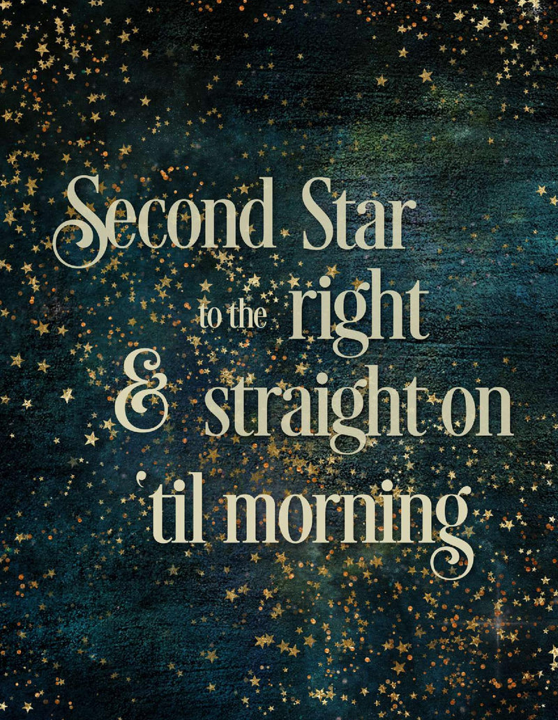 Second Star to the Right Notebook (8.5x11 Lined Spiral Bound)