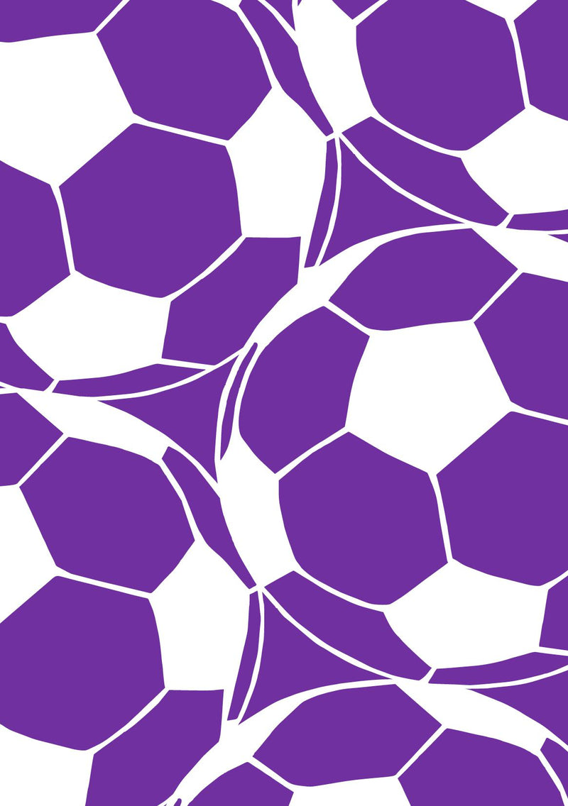 Purple White Football | A5 Notebook | Lined | 100 pages | Blank Date | Page Numbers