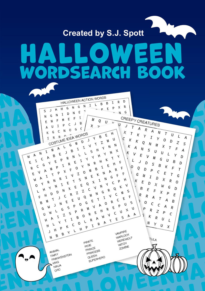 A5 Halloween Wordsearch book