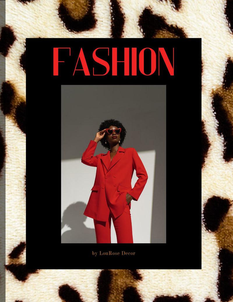 Decorative Book- Fashion Red Cheetah