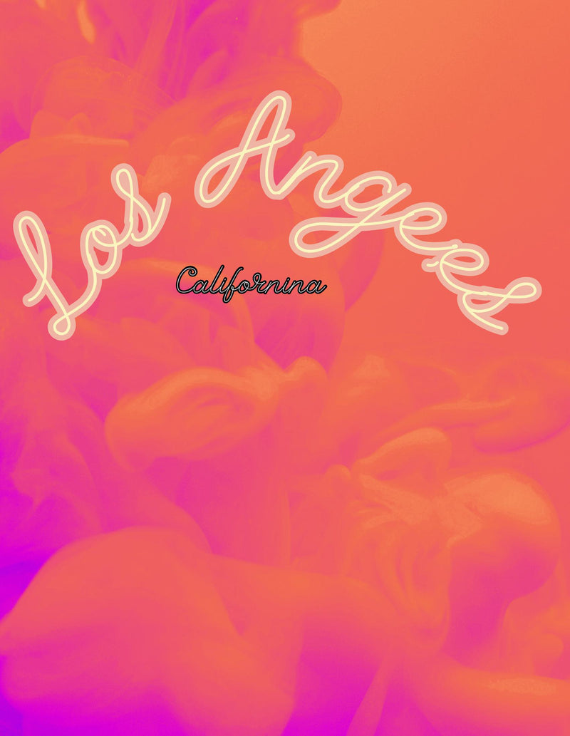 Decorative Book- Los Angeles Hot Pink Clouds