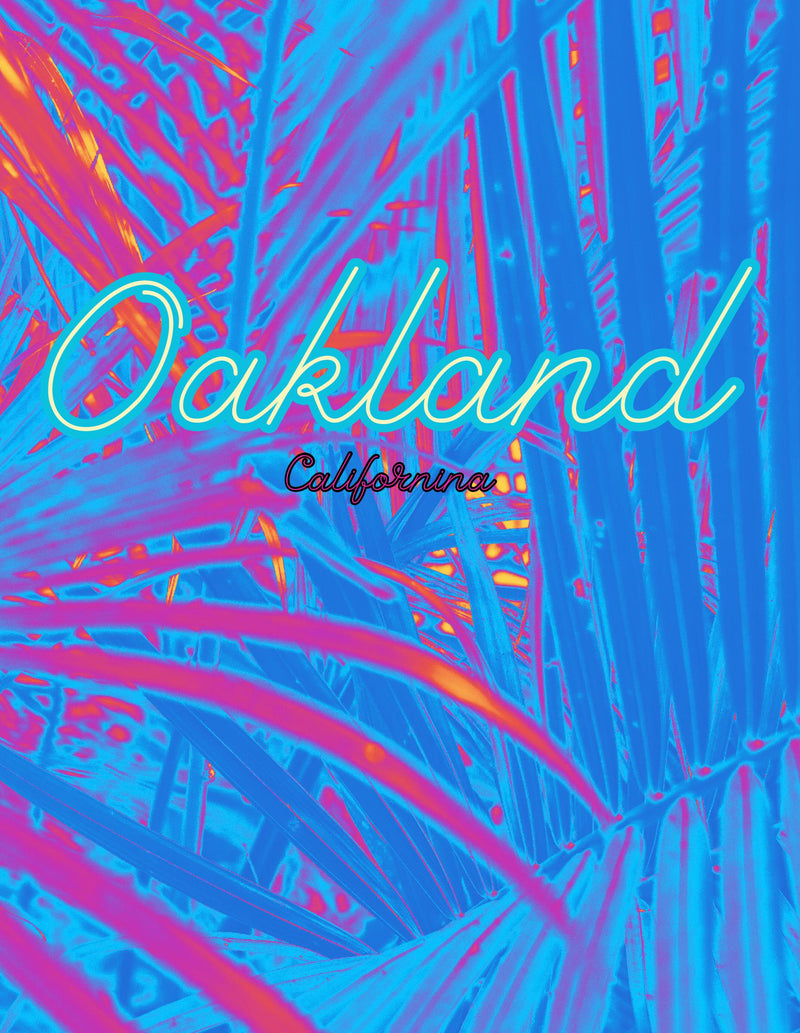 Decorative Book- Oakland Blue Palm Leaves