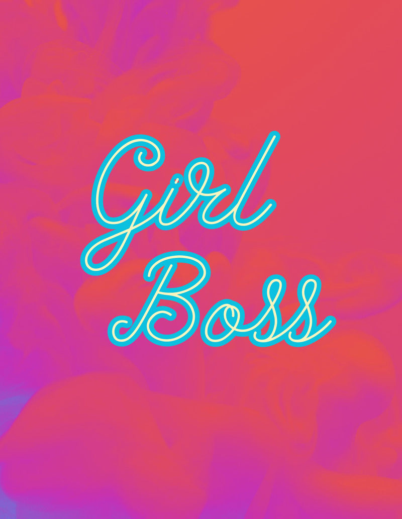 Decorative Book- Girl Boss Hot Pink Clouds