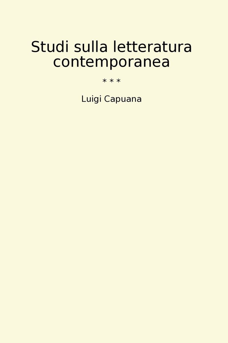 Studi sulla letteratura contemporanea