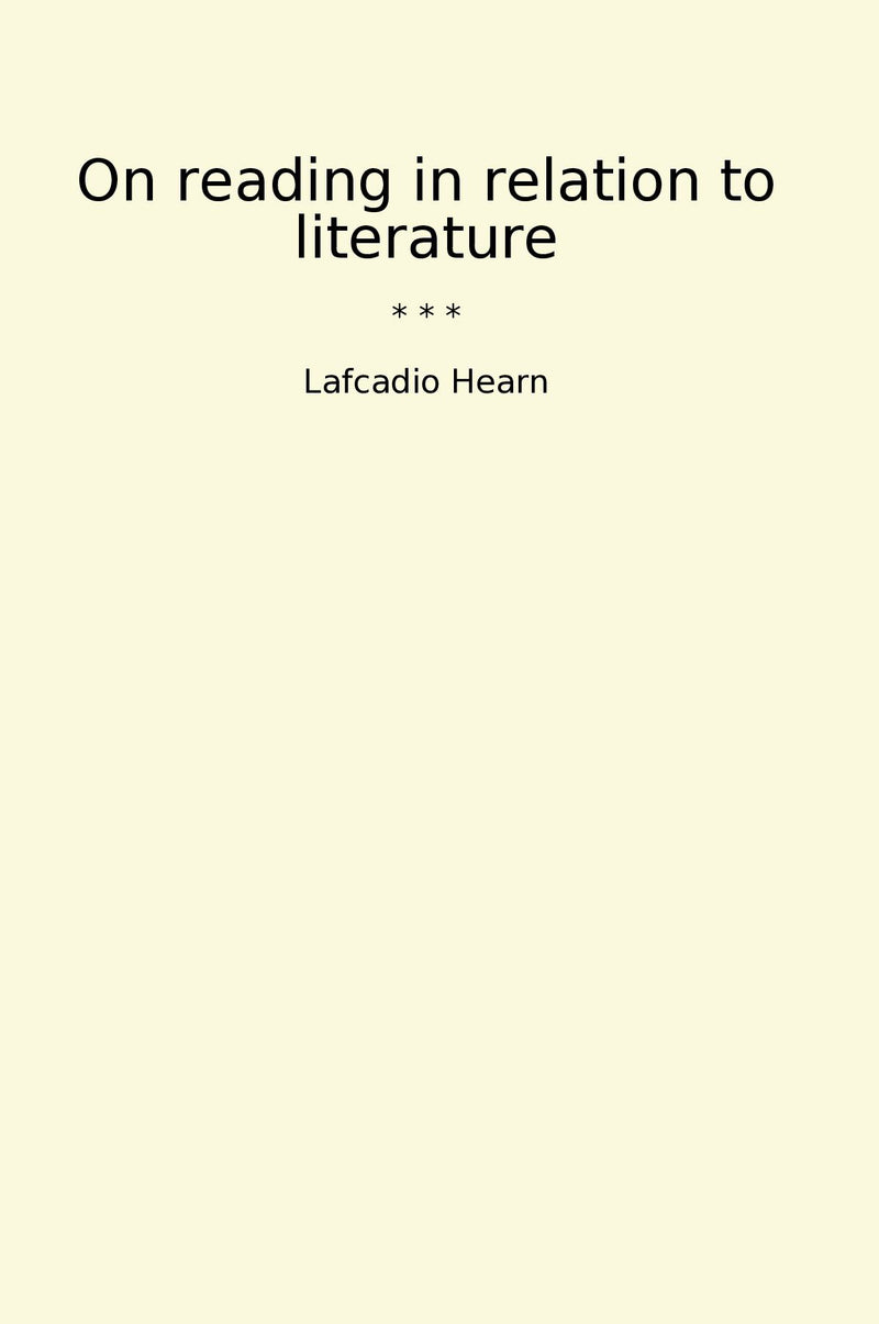 On reading in relation to literature