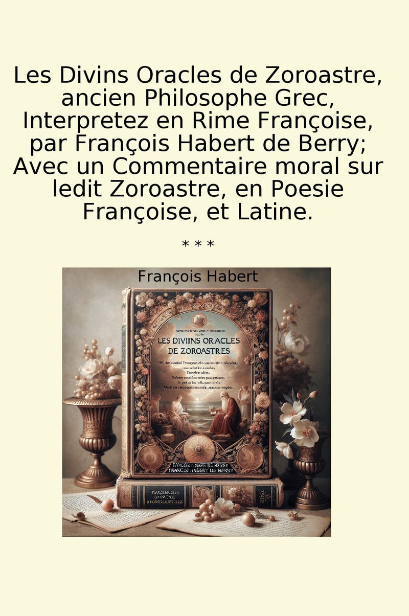 Les Divins Oracles de Zoroastre, ancien Philosophe Grec, Interpretez en Rime Françoise, par François Habert de Berry; Avec un Commentaire moral sur ledit Zoroastre, en Poesie Françoise, et Latine.