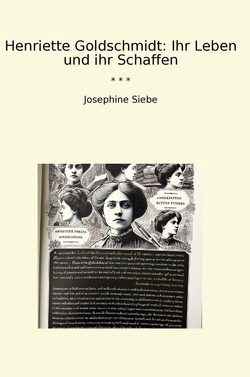 Henriette Goldschmidt: Ihr Leben und ihr Schaffen