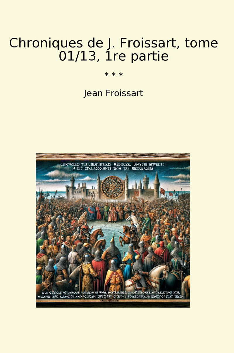 Chroniques de J. Froissart, tome 01/13, 1re partie