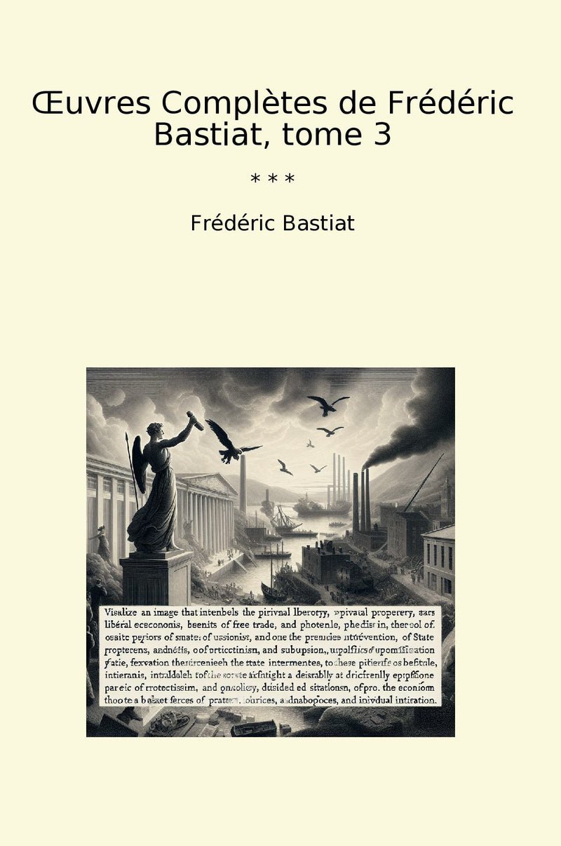 Œuvres Complètes de Frédéric Bastiat, tome 3