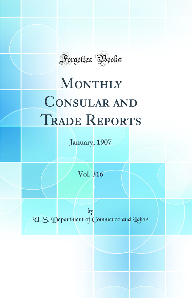 Monthly Consular and Trade Reports, Vol. 316: January, 1907 (Classic Reprint)