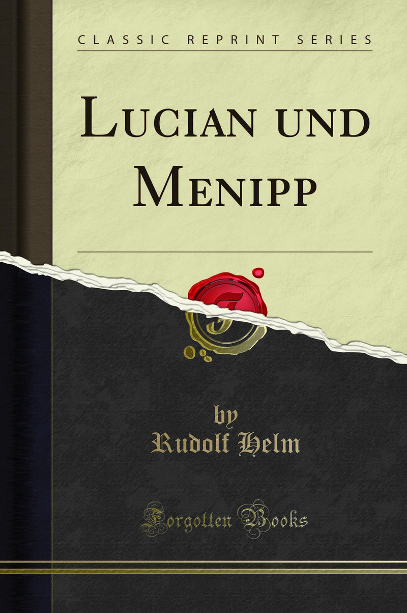 Lucian und Menipp (Classic Reprint)