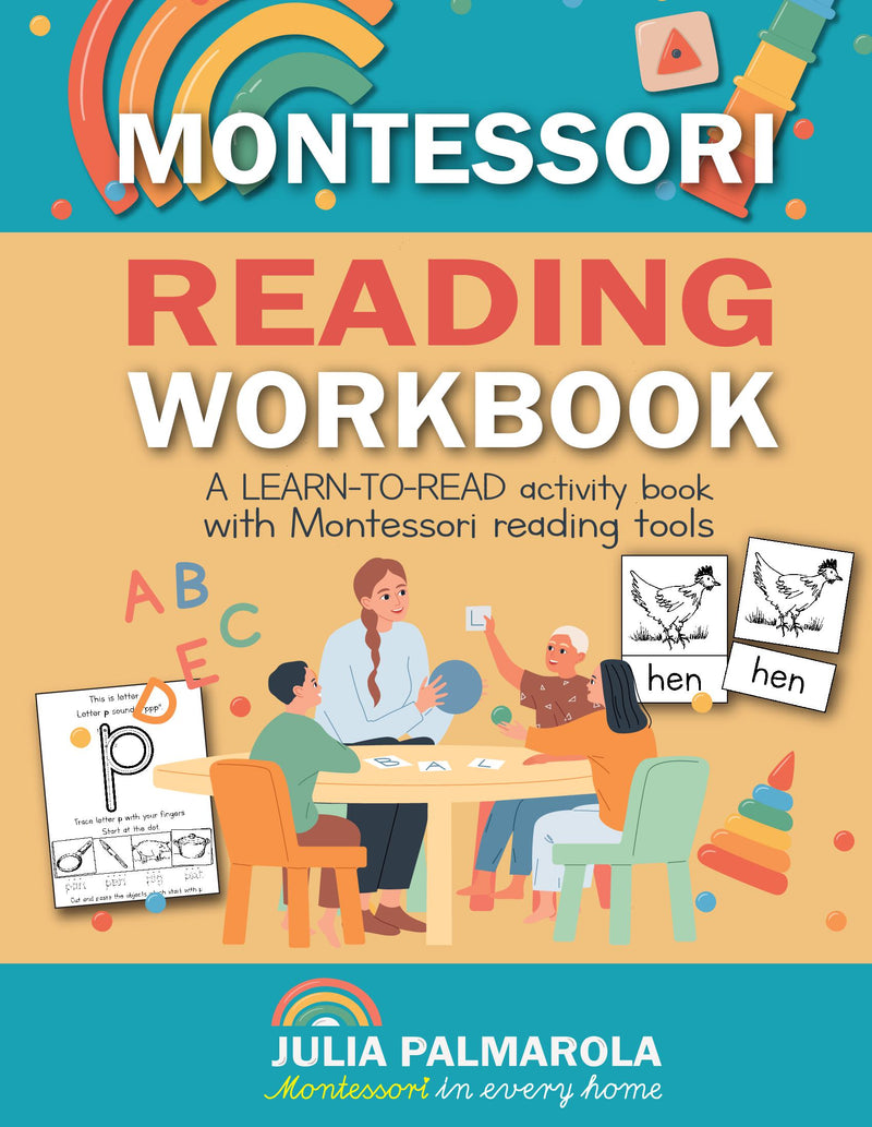 Montessori Reading Workbook: A LEARN TO READ activity book with Montessori reading tools