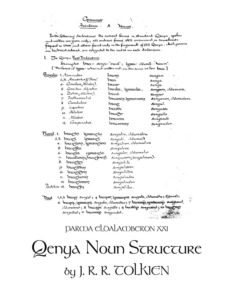 Parma Eldalamberon 21 : Qenya Noun Structure