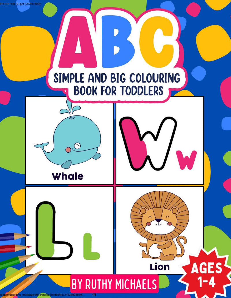 ABC SIMPLE AND BIG COLOURING BOOK FOR TODDLERS AGES 1-4