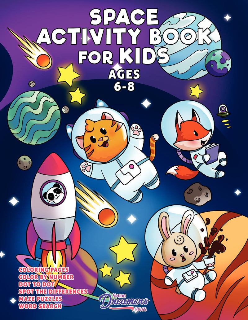 Space Activity Book for Kids Ages 6-8