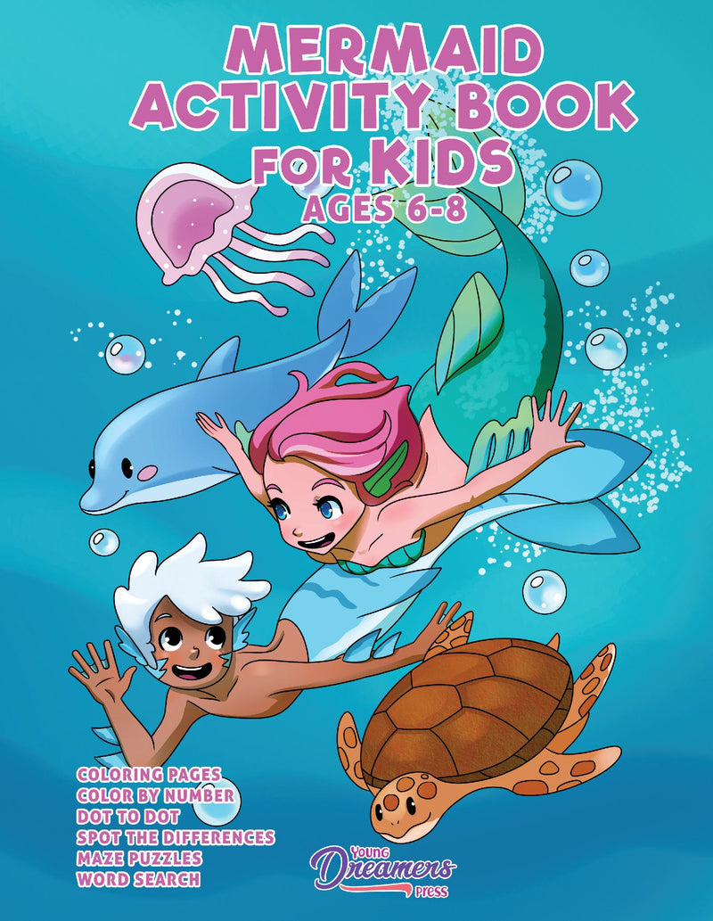 Mermaid Activity Book for Kids Ages 6-8