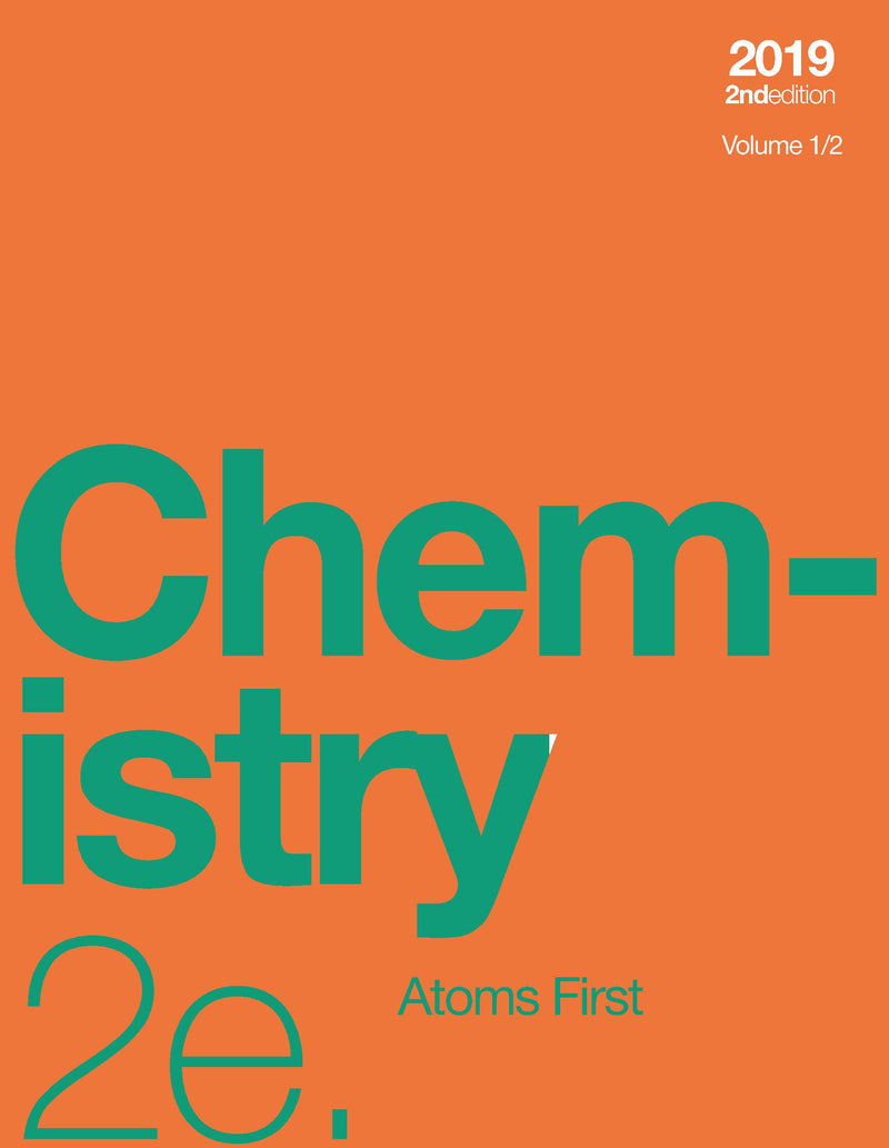 Chemistry: Atoms First 2e, Volume 1/2 (hardcover, color)