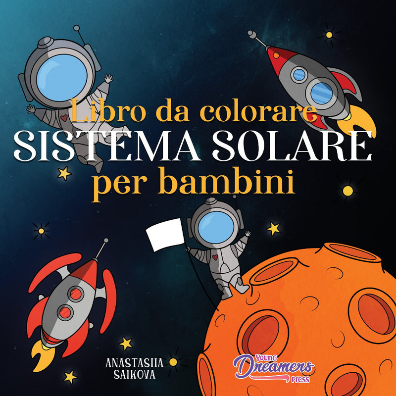 Libro da colorare sistema solare per bambini