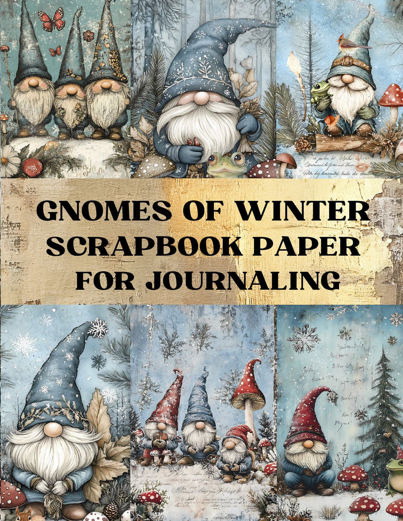 Gnomes of Winter Scrapbook Paper