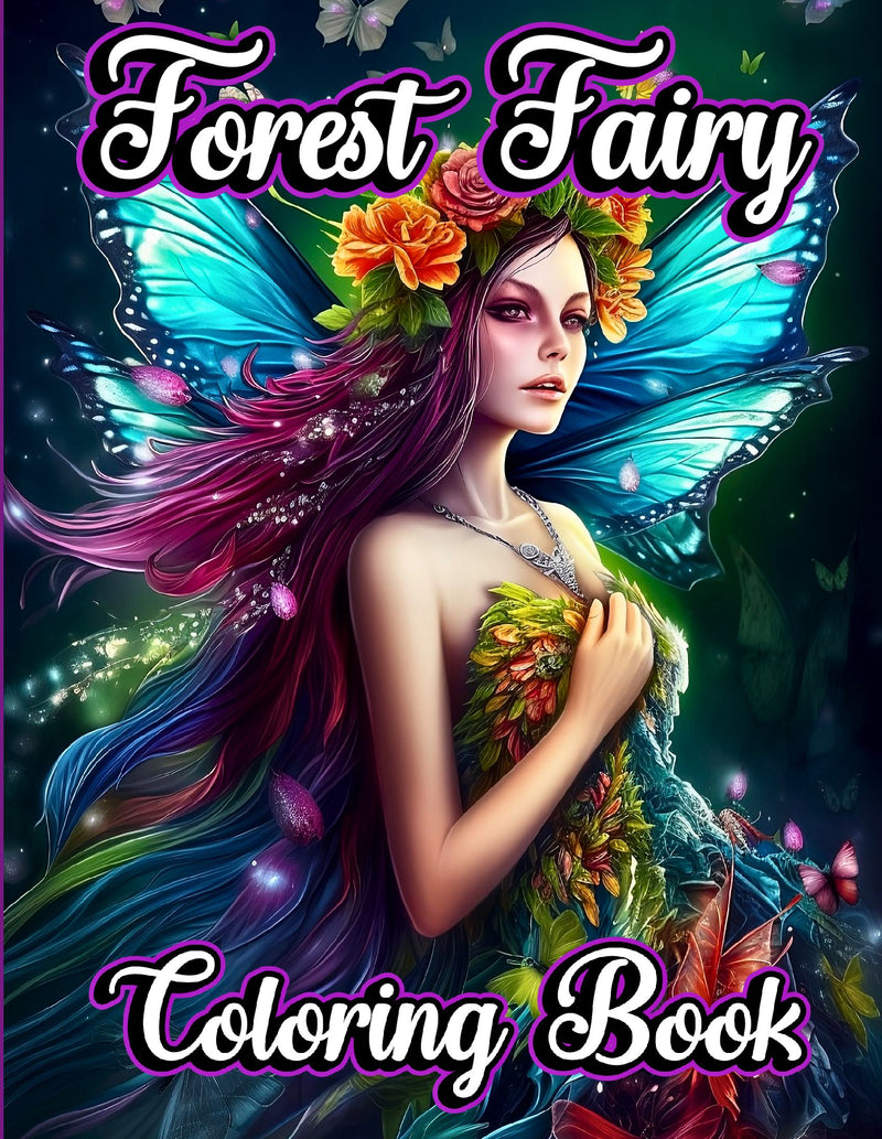 Forest Fairy Coloring Book