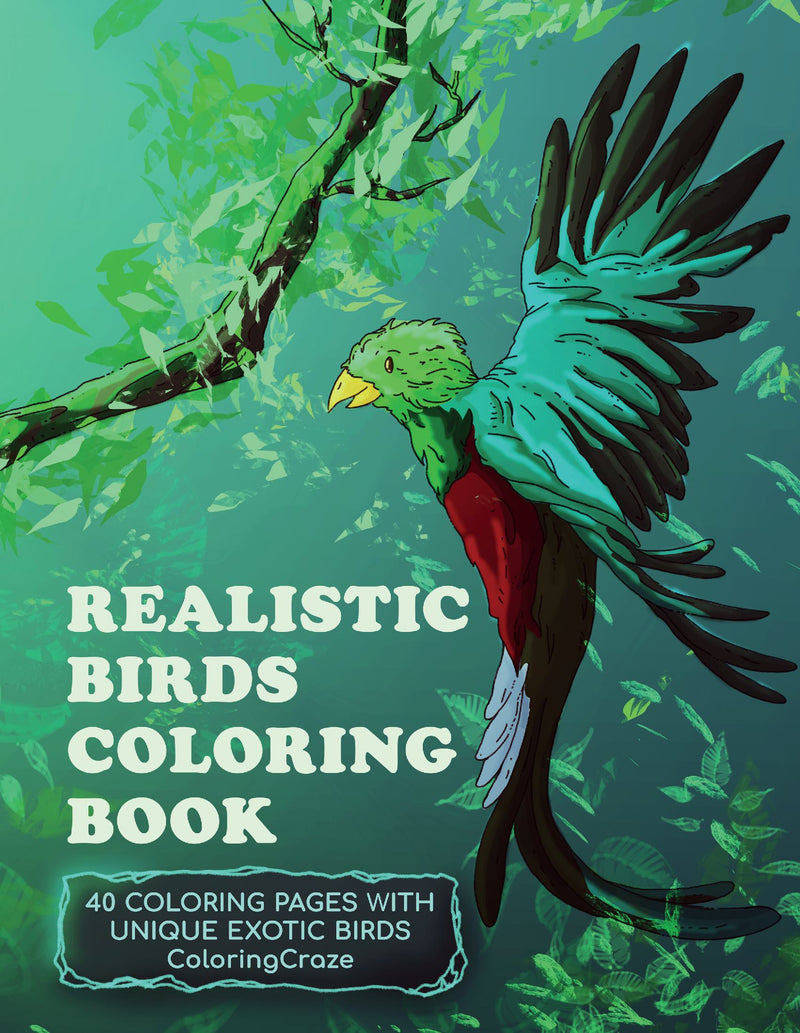 Realistic Birds Coloring Book