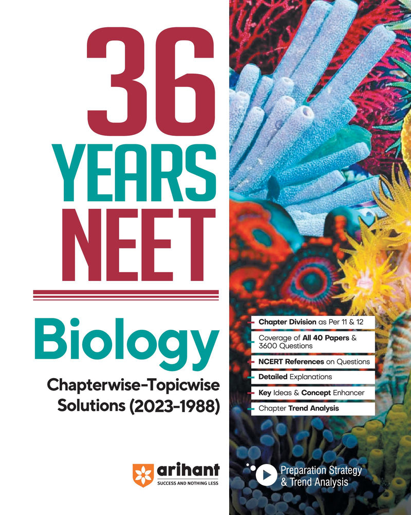 36 Years' Chapterwise Topicwise Solutions NEET Biology 1988-2023