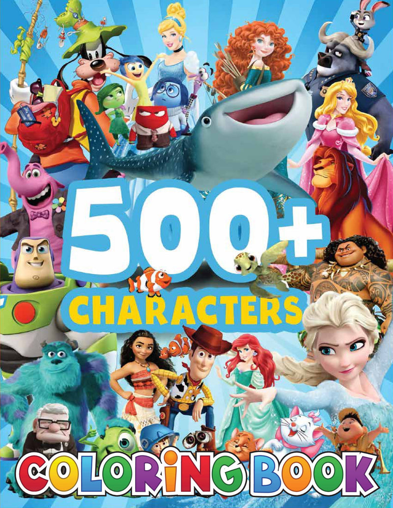 500+ CHARACTERS COLORING BOOK