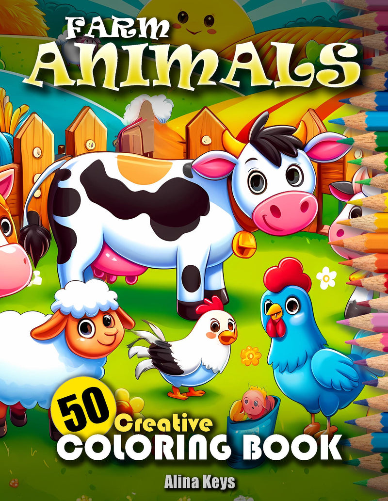 Farm Animals Coloring Book for Toddlers