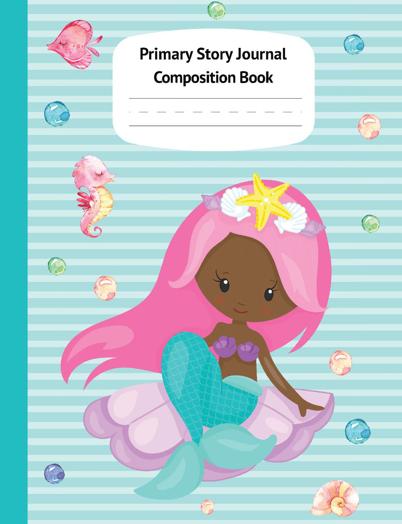 Mermaid Aril Primary Story Journal Composition Book