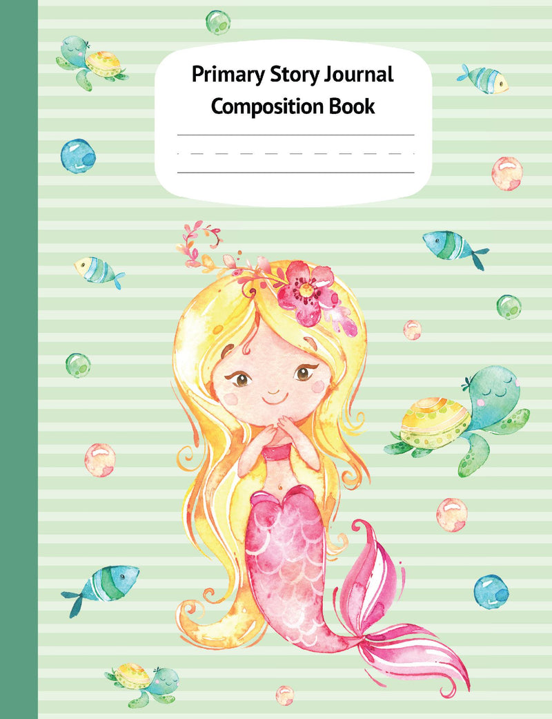 Mermaid Kaia Primary Story Journal Composition Book