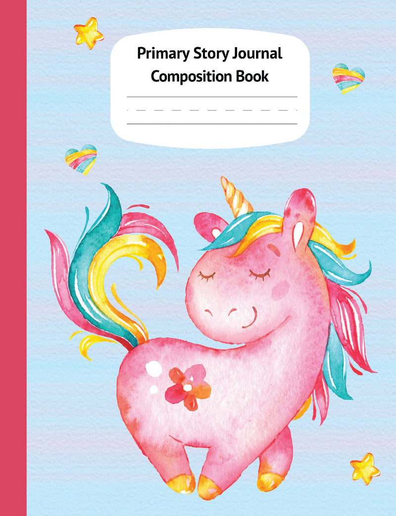 Pink Unicorn Primary Story Journal Composition Book