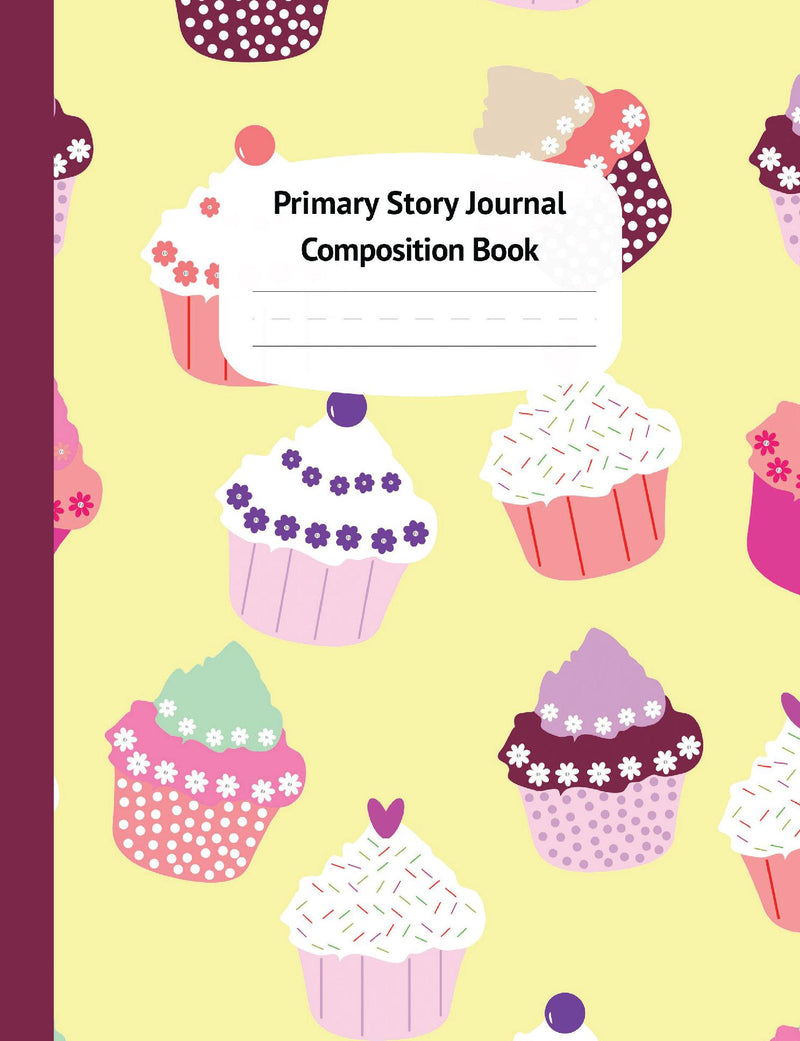 Cupcakes Primary Story Journal Composition Book