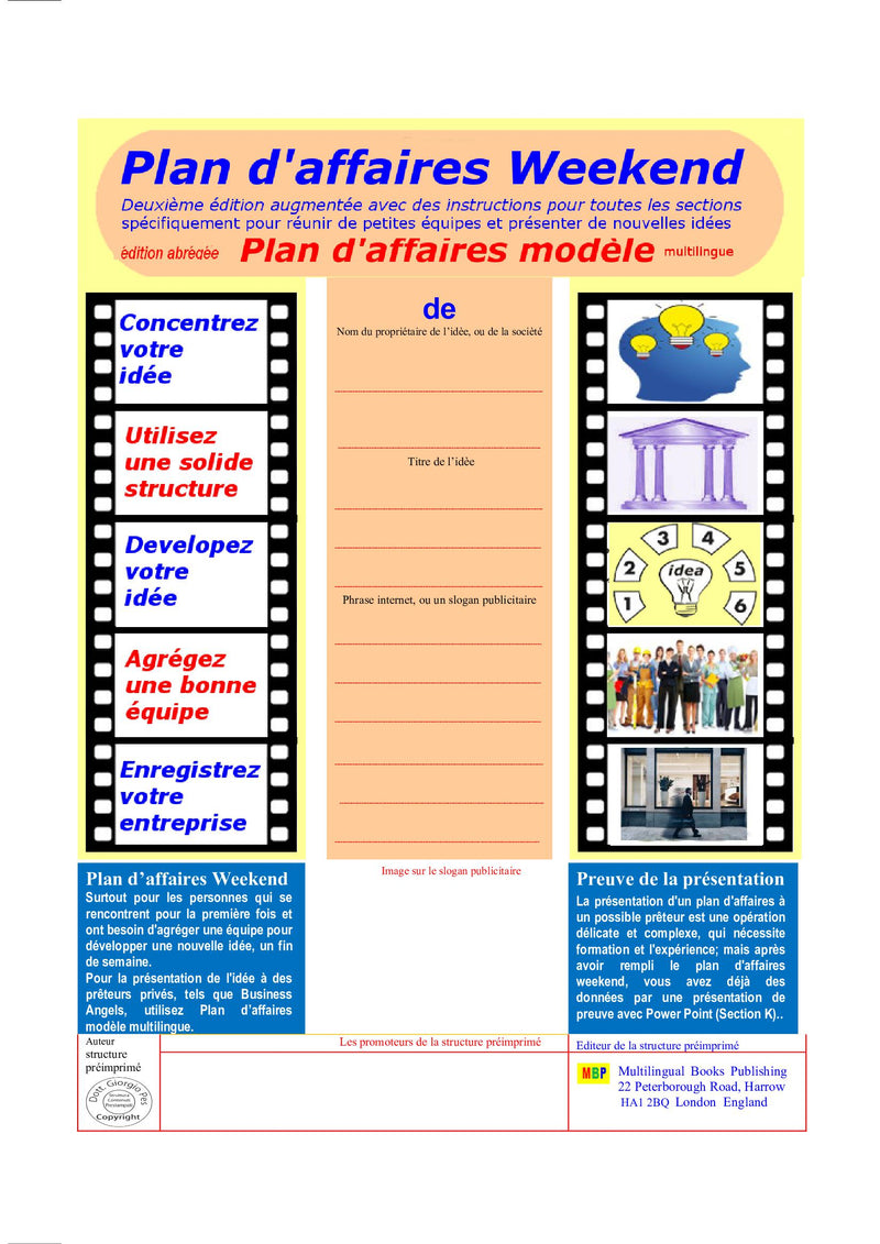 Plan d'affaires weekend